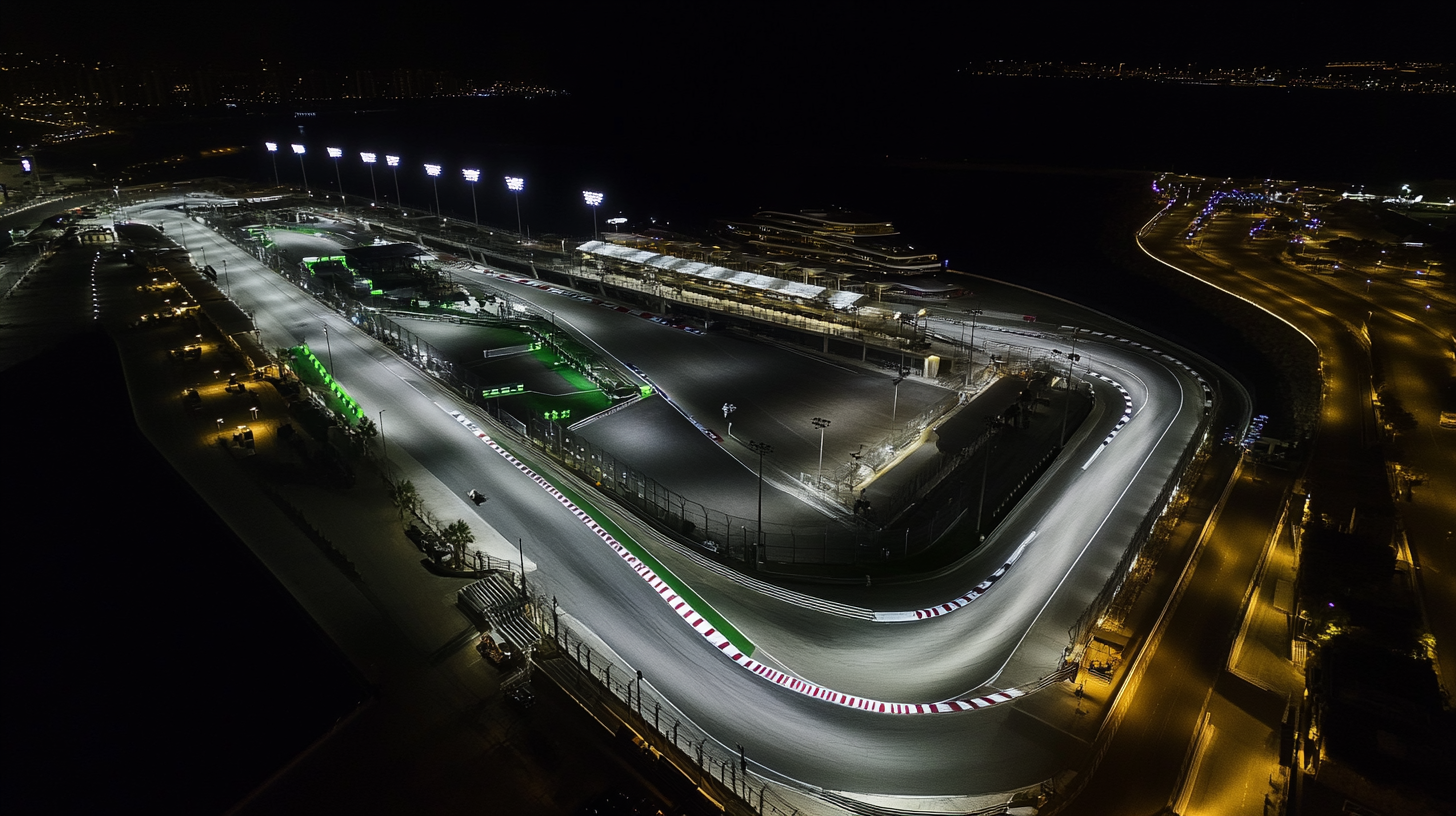 Formula 1 street circuit from above &mdash; precision under pressure