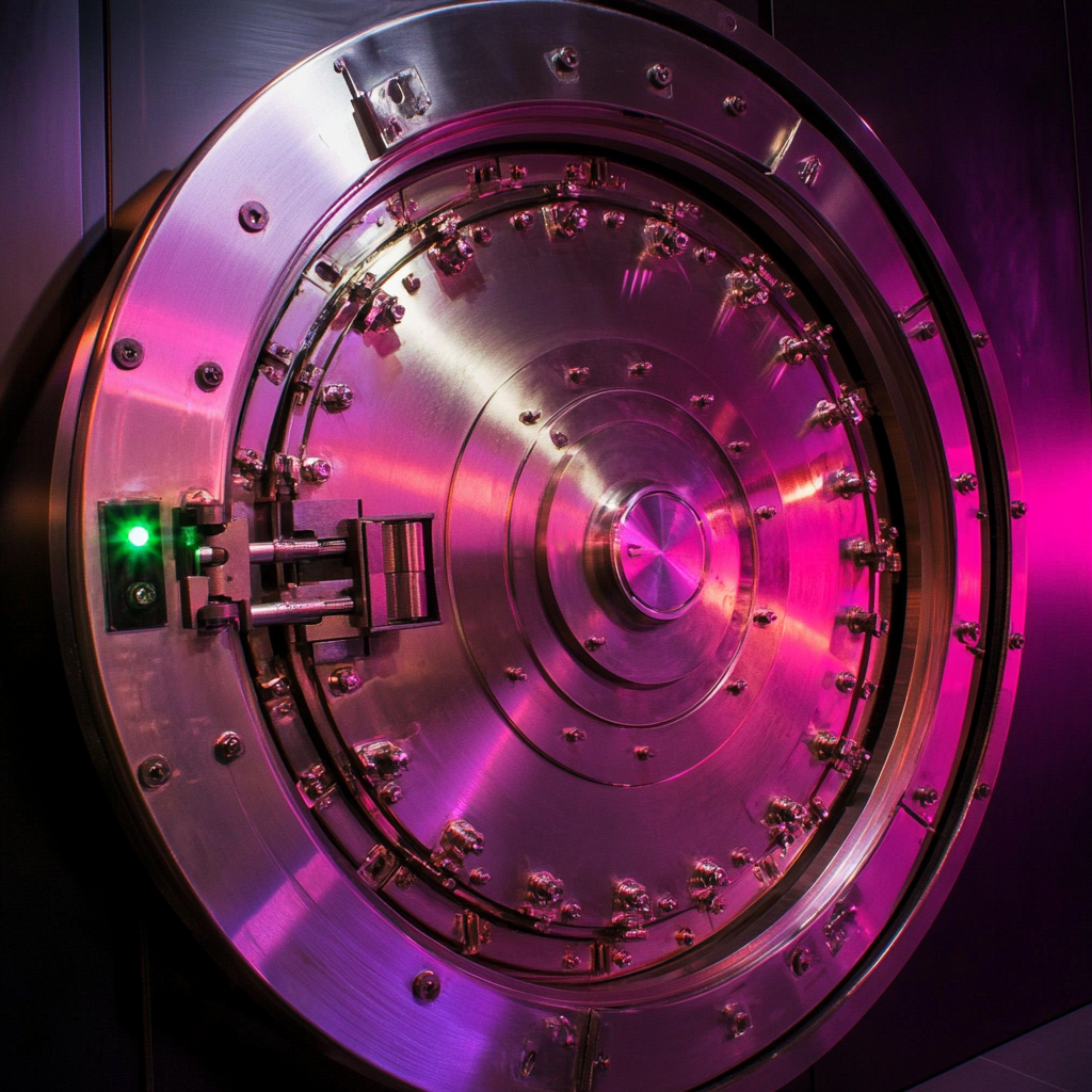 Bank vault door — data protection metaphor