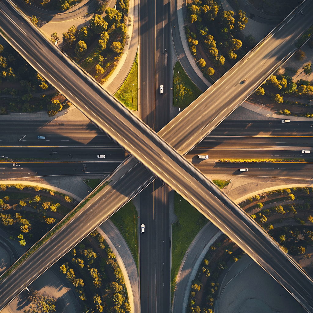 Aerial highway interchange — networking as infrastructure